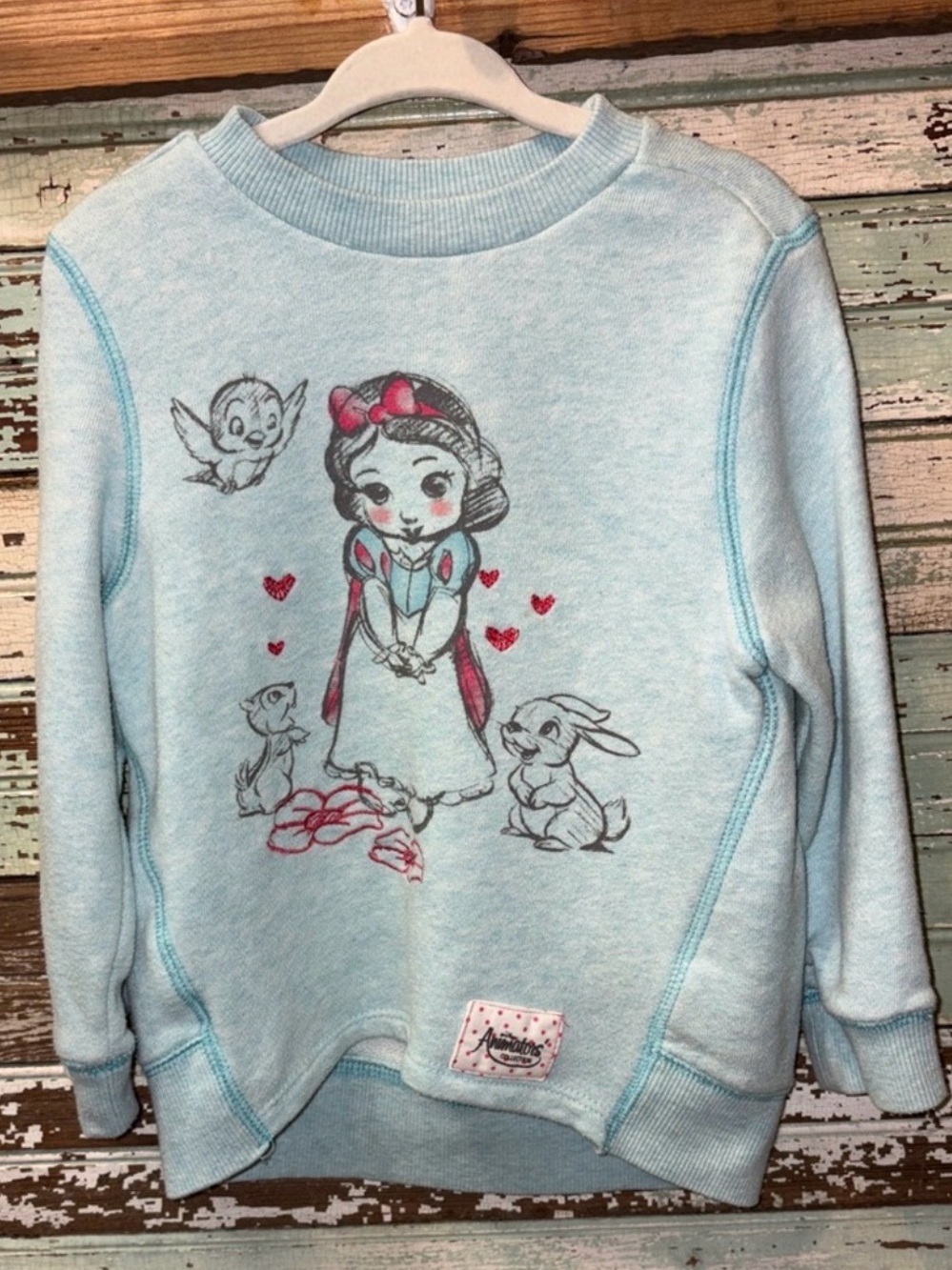 Disney Store Tag - Light Blue with Pink Dot Accent